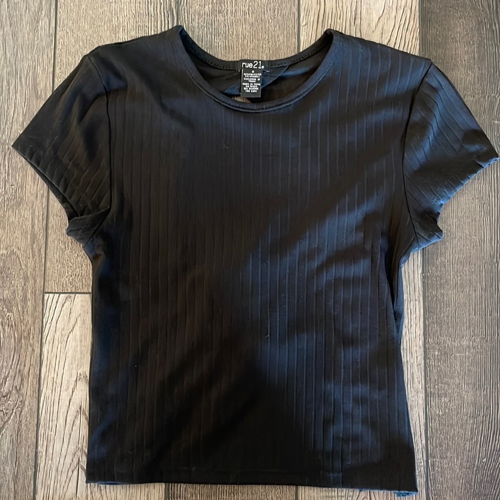 Open Back Black Top